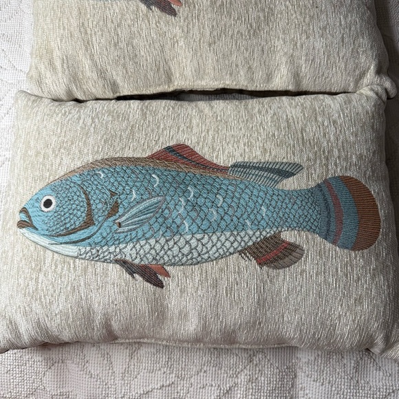 Better Homes & Gardens Oblong Fish‎ Decorative Pillow, Multi-Color Set of 2 - Picture 3 of 6